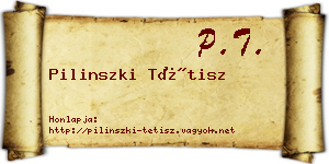 Pilinszki Tétisz névjegykártya